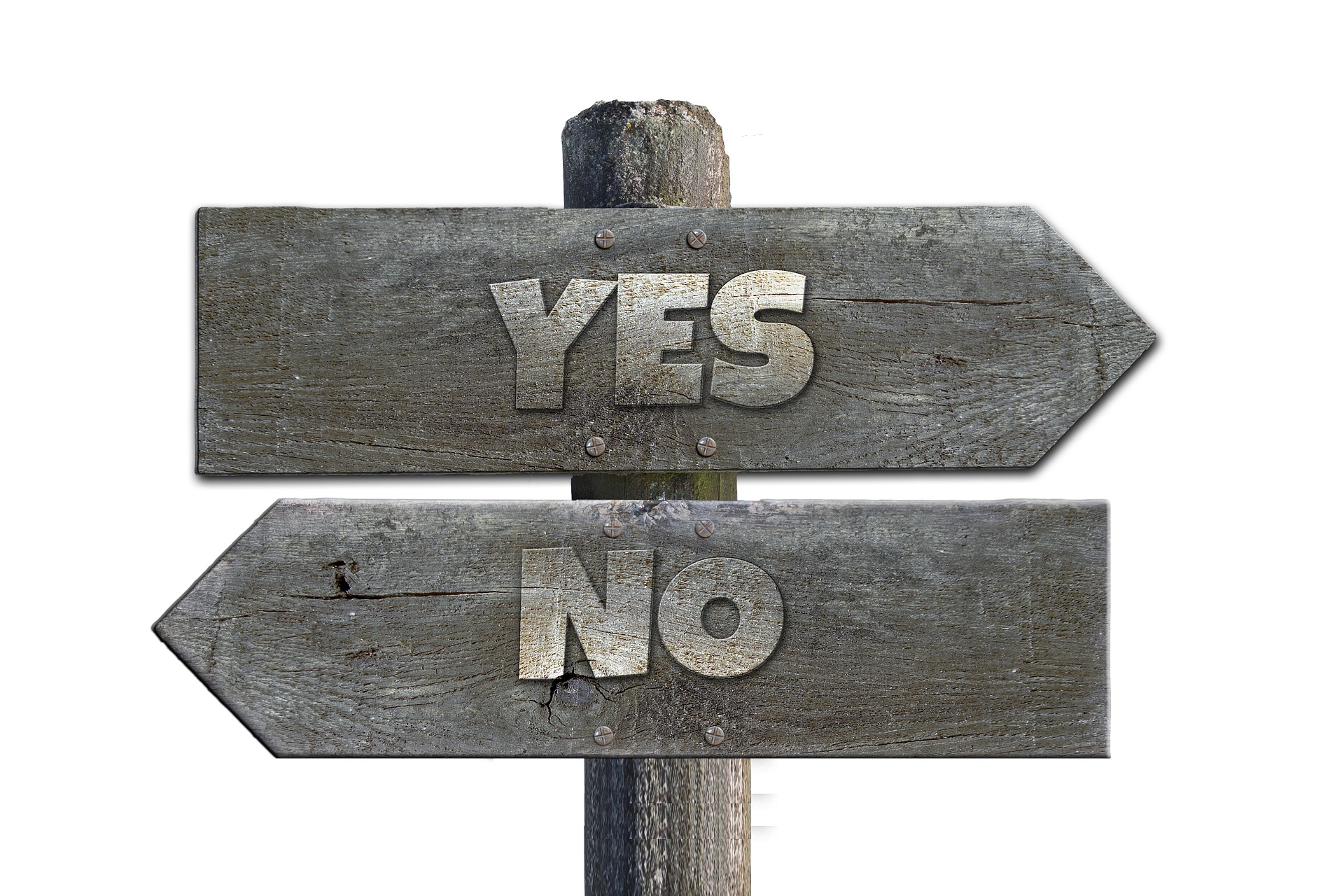 Signpost showing yes in one direction and no in the opposite direction. This is symbolising whether now may or may not be a good time to sell your business